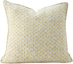 Luxury Tweed & Chenille Throw Pillow Covers – Set of 2 (18" x 18") with Soft and Luxurious Textures Decorative Throw Pillows for Couch, Bed, and Home Decor (Yellow)