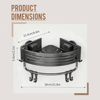 Rustproof Aluminum Corner Shower Caddy, Press-to-Install Triangle Shelf with Hooks, Suction Bathroom Shower Organizer & Shampoo Holder for Inside - Must-Have Bathroom Storage Rack