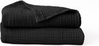 Muslin Bath Towel Pack of 2 32"x67" Inch Large Size, 100% Turkish Cotton, Thin, Soft, Quick-Dry, Lint-Free Bath Towels (Black, Pack of 2 Bath Towels)