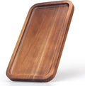 Small Wooden Platters Rectangle Mini Charcuterie Boards Acacia Wood Serving Trays Home Decor Cheese Board Cake Appetizer Plates Kitchen Charcuterie Platter for Food Dish Rectangular Dessert Snack Tray