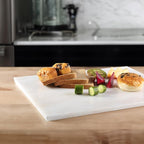 Koville African Natural Marble Cutting Board for Kitchen, 16x20inch Extra Large Hand Crafted Marble Slab for Cheese, Charcuterie, Pastry Board - Wedding Gift, House Warming Gift