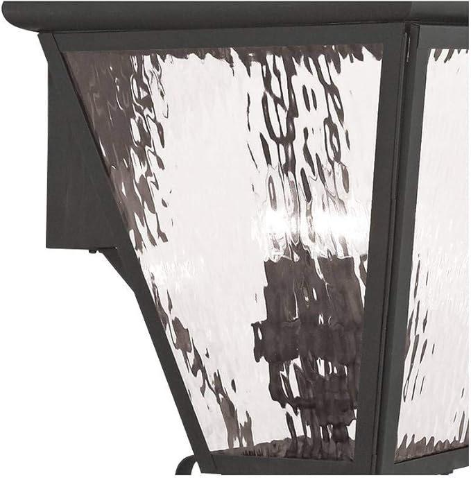 Livex 2036-04 Transitional Four Light Outdoor Wall Lantern from Cambridge Collection in Black Finish