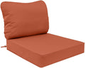 AAAAAcessories Outdoor Deep Seat Cushions, Waterproof, Fade-Resistant Patio Furniture Replacement Cushions, 24" x 24" x 5", Rust