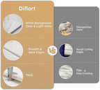 Diflart Natural Marble Stone Cutting Board for Kitchen, 16x16 Inch, White with Gold Veins, Marble Slab Pastry Board Large with Non-Slip Feet for Backing, Cheese, Chocolate, Pack of 1 Piece