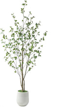 Bellacat 7ft Minimalist Artificial Citrus Tree with Large Exquisite Planter, 84in Faux Citrus Tree with Realistic Leaves, Faux Tree Indoor Outdoor for Home Office Living Room Bedroom Porch Decor.