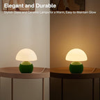 Mushroom Lamp Table Lamp for Bedroom,Desk Bedside Small Lamps for Living Room Night Stands,Mushroom Decor Cute Mini Modern Mid Century Lamps,Unique Aesthetic Home Decor(Christmas Green)