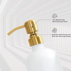 Gold Soap Dispenser Bathroom Set, Hand and Lotion Dispenser with Stainless Steel Pump, Perfect for Modern Bathroom Decor. (Gold)