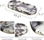 100% Natural Luxury Calaccata Viola Marble Small Hand Towel Tray Holder Organizer, Makeup Bathroom Holder