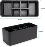 Toothbrush Holder for Bathrooms Toothpaste Holder Stand Bathroom Organizer for Toothbrush Makeup Brushes Holder (Black)