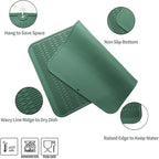 Silicone Dish Drying Mat for Multiple Usage,Easy clean,Eco-friendly,Heat-resistant Silicone Mat for Kitchen Counter or Sink,Refrigerator or Drawer Liner Green 4XL 32 inches x 18 inches