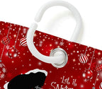 Christmas Snowman Shower Curtain, Red Xmas Ball Cute Winter Snowman Shower Curtain Christmas Holiday Decor, Durable Fabric Machine Washable with Hooks, 72 x 72 Inches