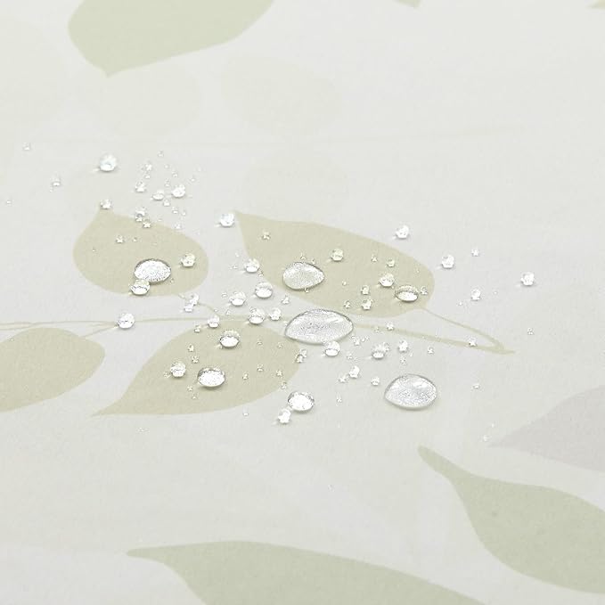 Fabric Shower Curtain 78 Inches Long, Sage Green Plant Leaf Shower Curtains for Bathroom, 72" W x 78" H