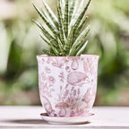 CHIVE ‘Liberte’ Ceramic Succulent Pots — 4.25” Cute Vintage Farmhouse Style Planters for Indoor Plants — Beautiful Home & Kitchen Decor — Red Squirrels