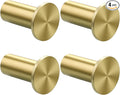 SAYAYO Brushed Gold Towel Hooks for Bathrooms, Heavy Duty Wall Hooks for Hanging, Modern Coat Hook Robe Hook SUS 304 Stainless Steel 4 Pcs