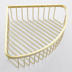 Corner Shower Caddy Organizer, SUS304 Stainless Steel Heavy Duty Rust-Proof Shelf Organizer, Wall Mounted Storage Rack for Bathroom Kitchen, Brushed Gold