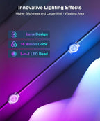 Nexillumi Permanent Outdoor Lights for House, 150ft Smart RGB LED Lights Outside with 16 Million DIY Colors, IP67 Waterproof Eternity Eaves Lighting for Christmas Halloween Holiday Daily Decorations