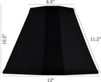 GO&SO Bell Lamp Shades Set of 2 Black Scalloped Lamp Shade, Replacement Lamp Shade For Floor & Table Lamp Shade, 6.5"Top x 13"Bottom x 11.2"Slant Height x 10.5''Vertical Height(Spider), Easy Assembly