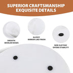 Koville African Natural Marble Cutting Board for Kitchen, 16inch Round Hand Crafted Marble Slab for Cheese, Charcuterie, Pastry Board - Wedding Gift, House Warming Gift(Namib Fantasy)