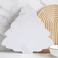 Marble Christmas Tree Cheese Board Marble Christmas Tree Shaped Charcuterie Cutting Board Decorative Serving Tray for Xmas Gift Decoration Kitchen Food Fruit