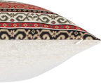 Tapestry Stylish Red-Black 22"x22" Pillow Cover Sham Cushion Case Ethnic Oriental Kilim Style Throw Decorative for Home Decor, Sofa, Couch, Porch, Patio, Veranda