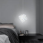 1-Light Modern Chrome Pendant Light Fixtures for Kitchen Island Small Hanging Crystal Chandelier for Bedroom Entryway Living Room Foyer Hallway LED Dimmable Chandeliers for Dining Room
