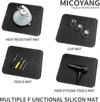 Silicone Dish Drying Mat for Multiple Usage,Easy clean,Eco-friendly,Heat-resistant Silicone Mat for Kitchen Counter or Sink,Refrigerator or Drawer Liner Black 2XL 24 inches x 18 inches