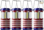 Lichamp LED Camping Lantern, 4 Pack Battery Powered Flashlight for Power Outages, Portable Collapsible Hanging Light Essential for Home, Outdoor, Emergency Lamp Survival Kit Gear for Hurricane, I4AF