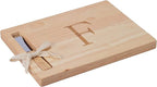 Miicol Wood Charcuterie Board, Monogram Cheese Board 10 Inch, Personalized Initial Cutting Board with Spreader, Unique Housewarming Gift, Ideal for Kitchen, Home, Letter F