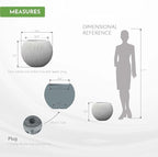 11.8 H x 14.5" Dia (8.9" Pot Opening) Plastic Beige Round Planters for Outdoor Plants, Resin Flower Pot for Indoor and Outdoor Plants, Plant Pot with Drainage Holes and Plug for Home Patio Garden