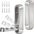 2PCS Foldable Wall Hooks, Heavy Duty Zinc Alloy Folding Wall Hooks,Folding Coat Hooks, Flip Down Hook for Hanging Coats, Bags, Hats, Cooking Utensil, Bathrobes, Keys (Silver)