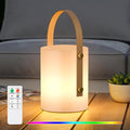 uuffoo LED Lamp Lantern Table Lamp Cordless Shower Lamp IP44 RGB and Warm White Dimmable for Indoor Outdoor Patio Camping Restaurant Home (White B)