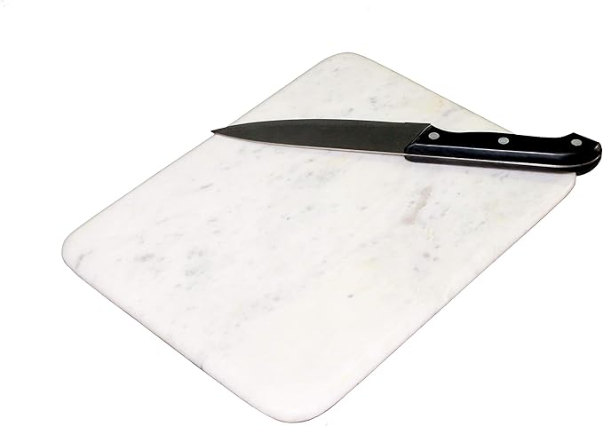 Marble Cutting Board Cheese Platter Multi-purpose Serving Platter (White) 9"x 12"