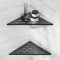 Corner Shower Shelf 10" Slot Design Recessed Shower Shelves for Tiled Wall, 304 Stainless Steel Corner Shelves for Bathroom Organizer, Matte Black, 2 Pack