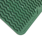 Silicone Dish Drying Mat for Multiple Usage,Easy clean,Eco-friendly,Heat-resistant Silicone Mat for Kitchen Counter,Sink,Bar,Bottle,or Cup Green M 17 inches x 6 inches