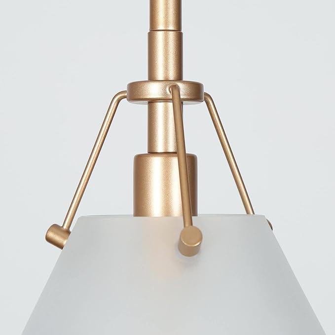 KSANA Gold Pendant Light, Modern Pendant Lights Kitchen Island with Frosted Glass Pendant Hanging Lights for Dining Room, Kitchen, Bedroom