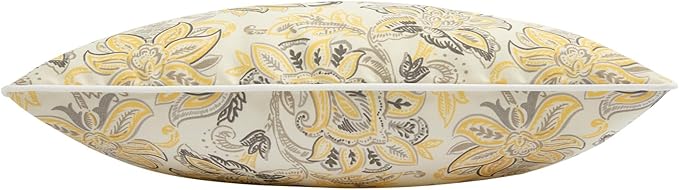 Outdoor Lumbar Pillows Water Resistant 12x20 inch,Decorative Throw Pillow Set of 2 with Insert,Hidden Zipper Headrests for Patio Furniture Sofa Couch Chair(Yellow Flower)