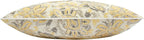 Outdoor Lumbar Pillows Water Resistant 12x20 inch,Decorative Throw Pillow Set of 2 with Insert,Hidden Zipper Headrests for Patio Furniture Sofa Couch Chair(Yellow Flower)