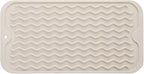 Silicone Dish Drying Mat for Multiple Usage,Easy clean,Eco-friendly,Heat-resistant Silicone Mat for Kitchen Counter or Sink,Refrigerator or Drawer Liner Tapioca S 12 inches x 6 inches