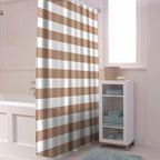Vandarllin Rustic Brown White Buffalo Check Plaid Pattern Shower Curtain, Farmhouse Shower Curtains Set with Hooks, Waterproof Fabric Bathroom Curtains Decor Home Accessories,Stall 36 X 72 Inch