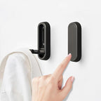 2Pcs Foldable Wall Hooks, Zinc Alloy Folding Hook Black, Heavy Duty Folding Coat Hooks Wall Mounted for Hanging Coat Towels Bags Keys (Black, 2 Pack)