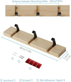 JSVER Coat Rack Wall Mount Coat Hooks, Coat Hooks Wall Mounted with 3 Standard Retractable Hooks, Space-Saving Coat Rack for Entryway, Hallway, Bathroom, Living Room, Bedroom