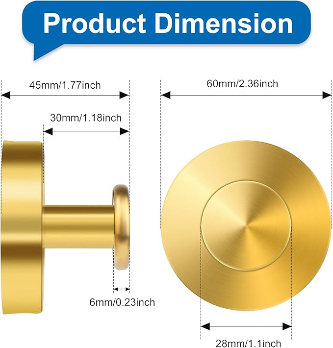 Suction Cup Hooks for Shower Towels Robes, Heavy Duty Wreaths Hangers Hooks Stainless Steel, No Drill on Smooth Wall,Glass,Mirror, Tile in Bedroom Kitchen to Hang Swimsuit Washcloths (4, Gold)
