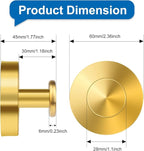 Suction Cup Hooks for Shower Towels Robes, Heavy Duty Wreaths Hangers Hooks Stainless Steel, No Drill on Smooth Wall,Glass,Mirror, Tile in Bedroom Kitchen to Hang Swimsuit Washcloths (4, Gold)