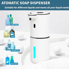 Automatic Soap Dispenser Touchless, Foaming Soap Dispenser 6 Adjustable Level Hands Free USB Rechargeable Dispenser Electric Wall Mounted Dish Dispenser Kitchen Bathroom