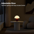 Mushroom Lamp Table Lamp for Bedroom,Desk Bedside Small Lamps for Living Room Night Stands,Mushroom Decor Cute Mini Modern Mid Century Lamps,Unique Aesthetic Home Decor(Christmas Red)
