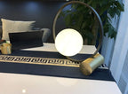 KCO Lighting Mid Century Modern Nightstand Lamp Black Metal Table Globe Desk Round Nightstand Large Glass Table Lamps for Living Room Bedside Office
