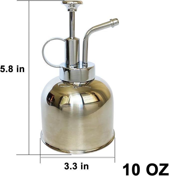 Plant Mister Spray Bottle Stainless Steel Plant Sprayer, Small Watering can Plant Spray Bottle Modern Gardening Tools for Indoor Potted Plants Watering and Spraying