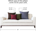 Jeanerlor Decorative Cotton Linen Couch 26"x26" Throw Pillow Case for Sofa Durable Classy, Comfortable Cushion Cover (65 x 65cm), Khaki