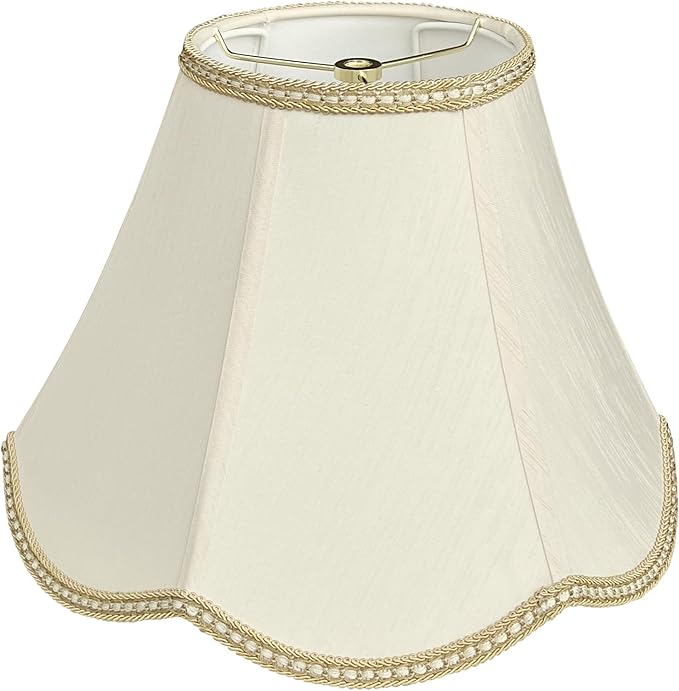 Tootoo Star Brown Large Drum Lamp Shade for Chandeliers Floor Light and Table Lamp,12x16x11" Spider,Fabric Natural Linen Hand Crafted (Beiges)