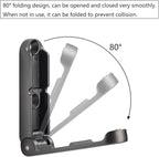 4Pcs Folding Coat Hooks, Zinc Alloy Folding Wall Hook for Hanging Coat Scarf Hat Robe Key Purse, folding coat hooks wall mounted with Screws(Gray)